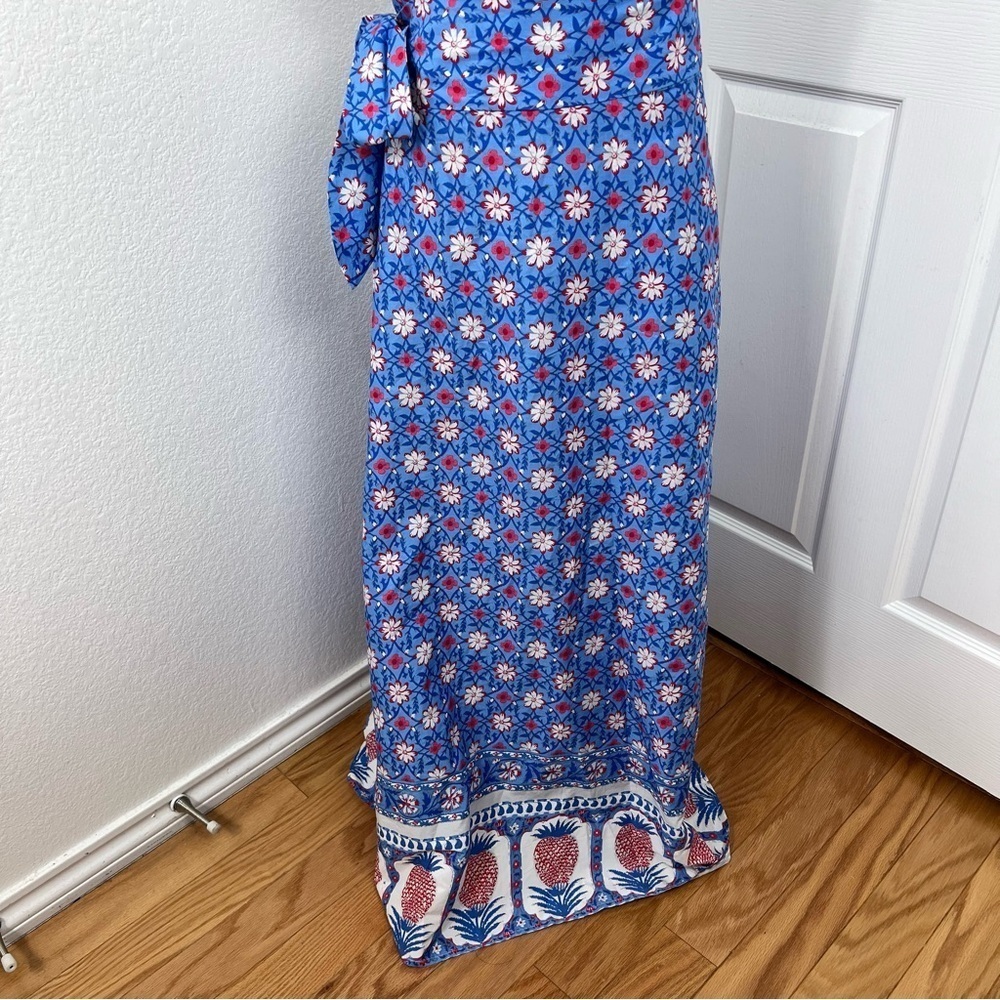Tuckernuck floral Halfter wrap maxi dress size M - Picture 3 of 9
